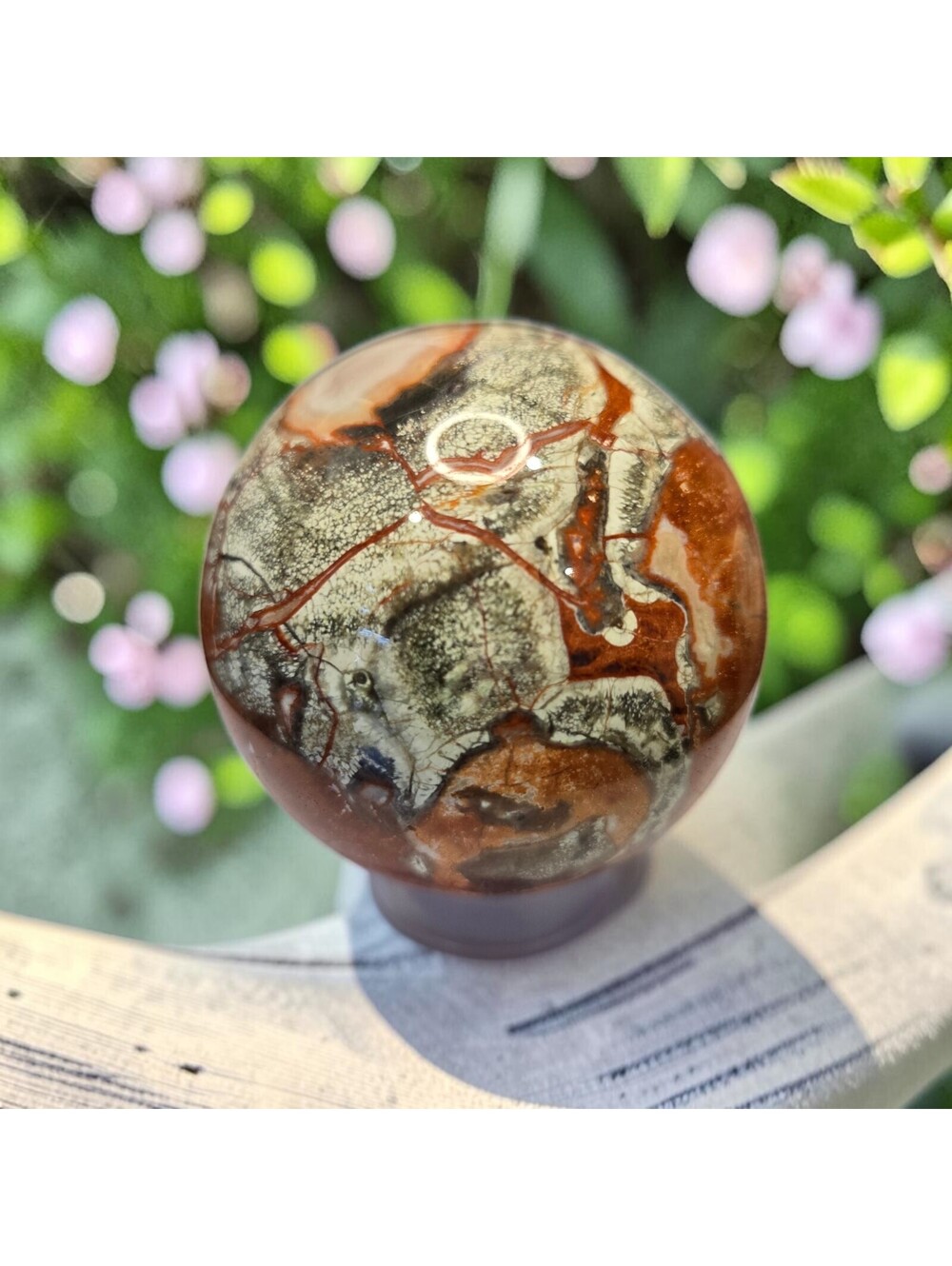 A091. Money Agate 58mm Natural Crystal Sphere Orb